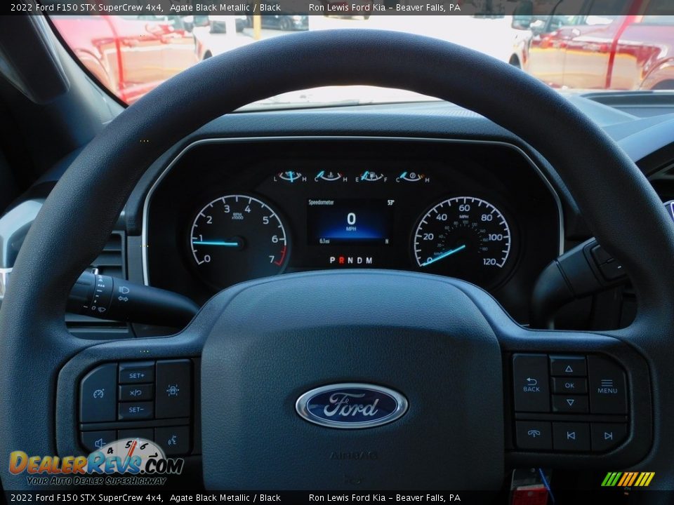 2022 Ford F150 STX SuperCrew 4x4 Agate Black Metallic / Black Photo #19