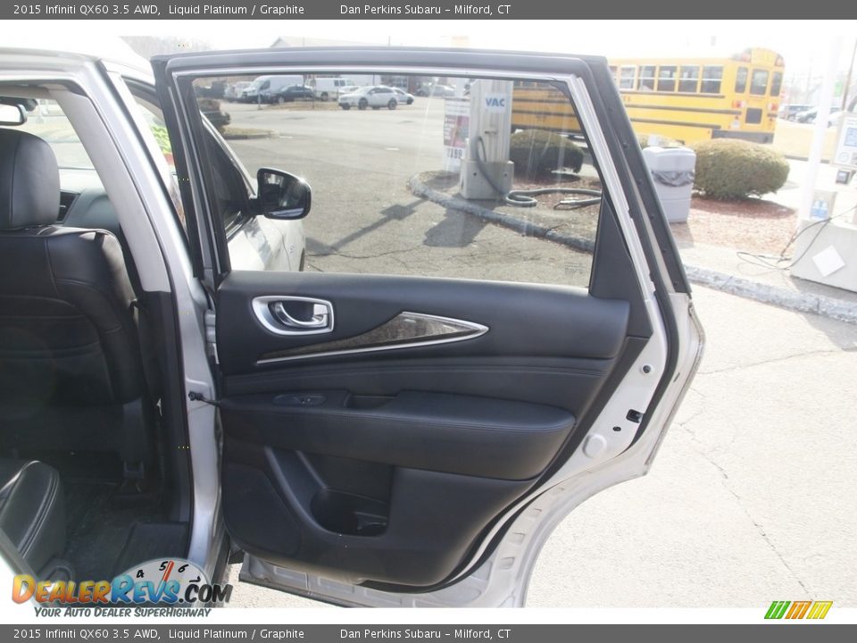 2015 Infiniti QX60 3.5 AWD Liquid Platinum / Graphite Photo #15