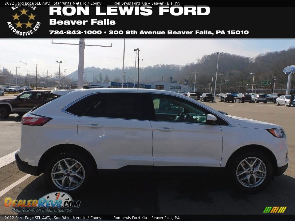 2022 Ford Edge SEL AWD Star White Metallic / Ebony Photo #1