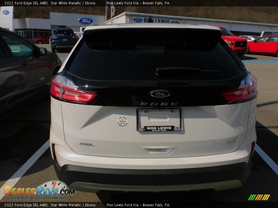 2022 Ford Edge SEL AWD Star White Metallic / Ebony Photo #3
