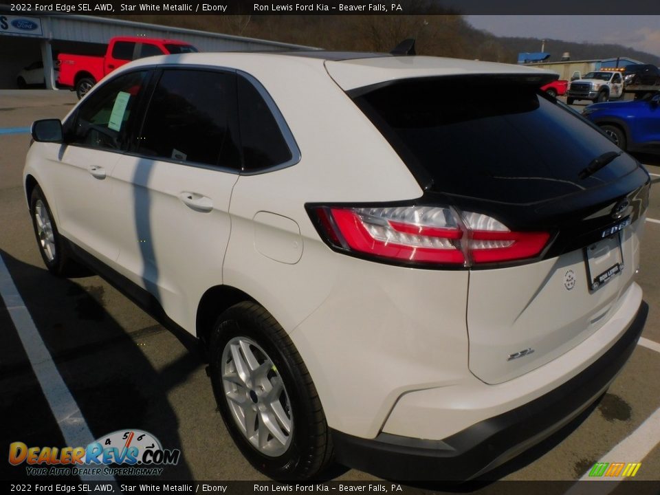 2022 Ford Edge SEL AWD Star White Metallic / Ebony Photo #4