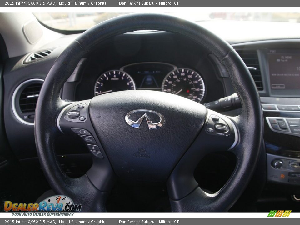 2015 Infiniti QX60 3.5 AWD Liquid Platinum / Graphite Photo #20