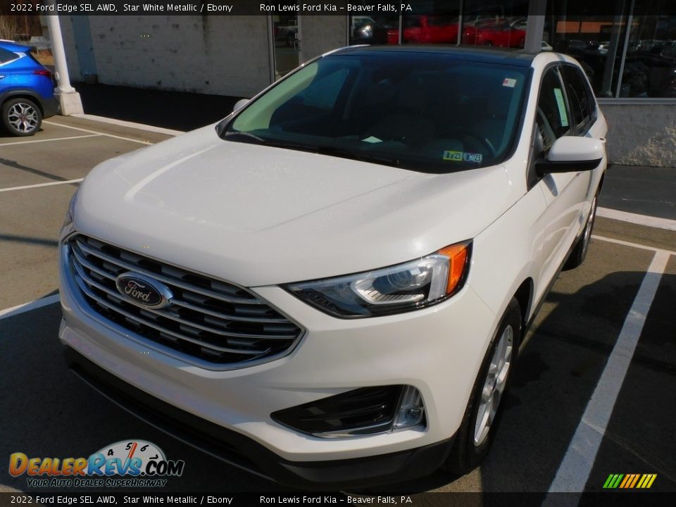 2022 Ford Edge SEL AWD Star White Metallic / Ebony Photo #6