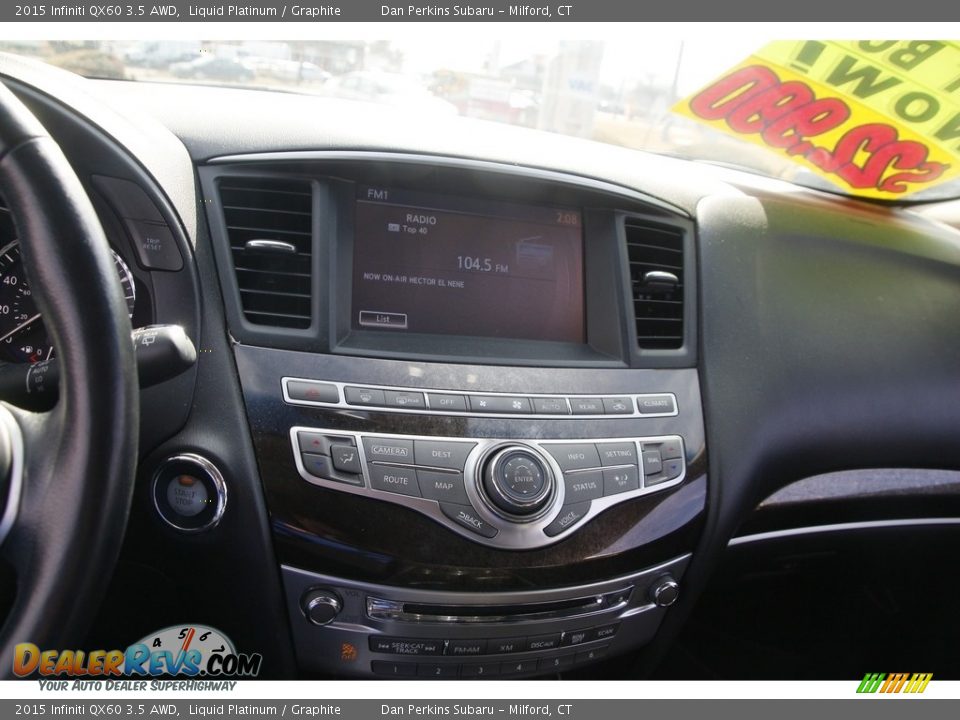 2015 Infiniti QX60 3.5 AWD Liquid Platinum / Graphite Photo #21