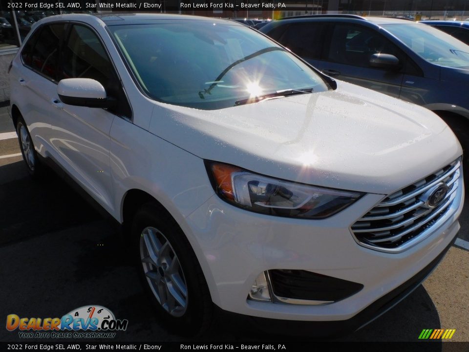 2022 Ford Edge SEL AWD Star White Metallic / Ebony Photo #8