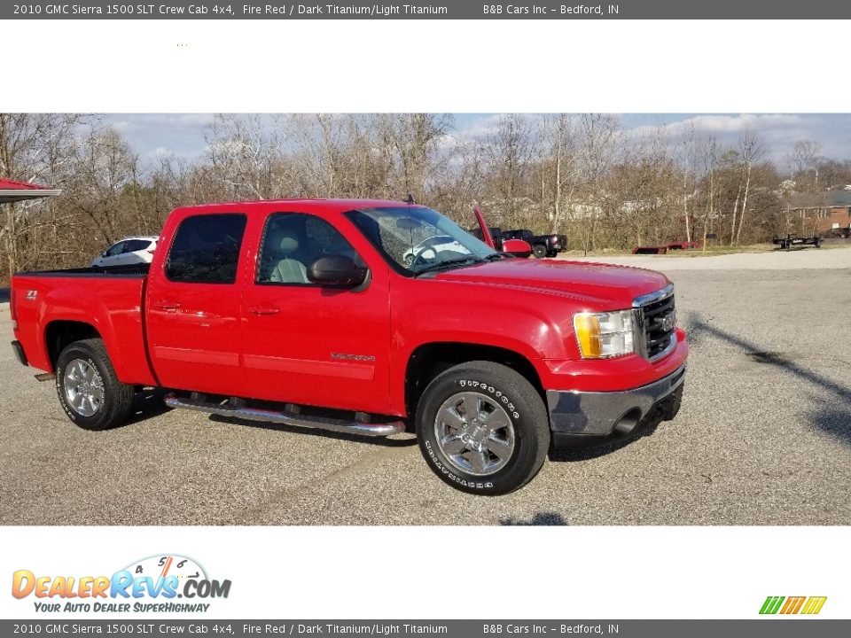 2010 GMC Sierra 1500 SLT Crew Cab 4x4 Fire Red / Dark Titanium/Light Titanium Photo #2