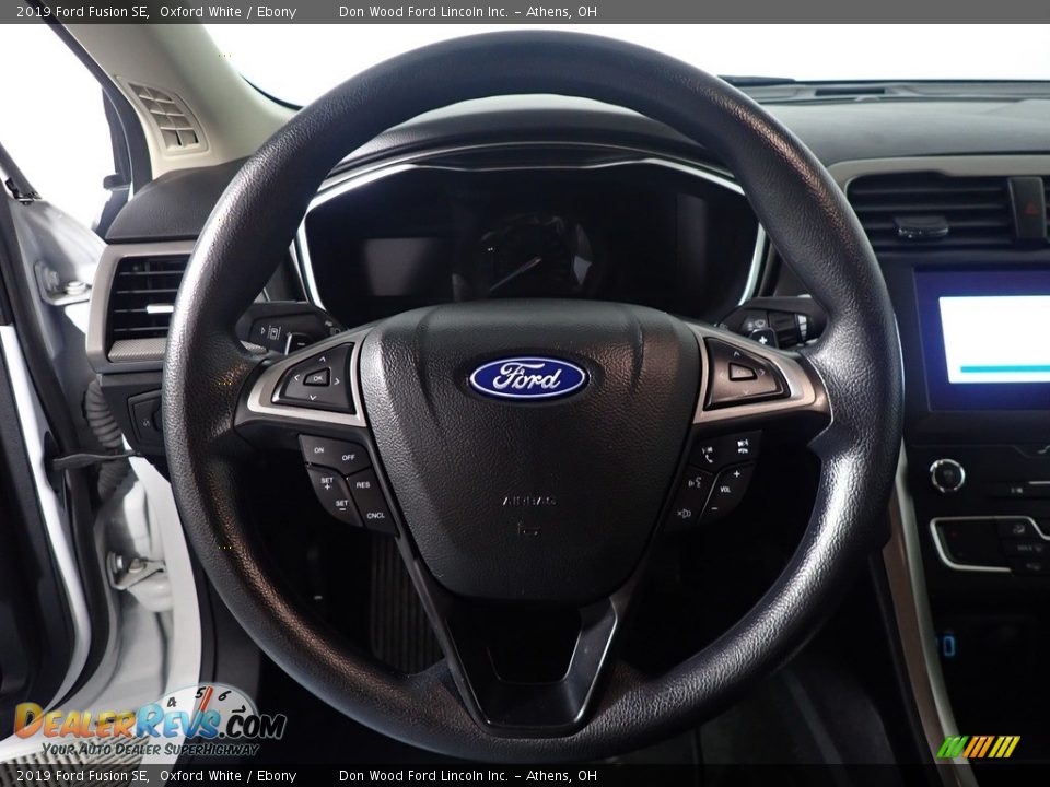 2019 Ford Fusion SE Oxford White / Ebony Photo #28