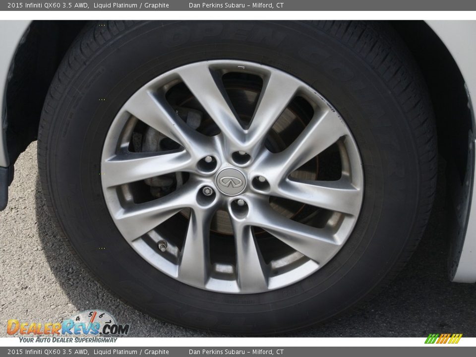 2015 Infiniti QX60 3.5 AWD Liquid Platinum / Graphite Photo #25