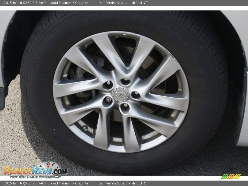 2015 Infiniti QX60 3.5 AWD Liquid Platinum / Graphite Photo #26