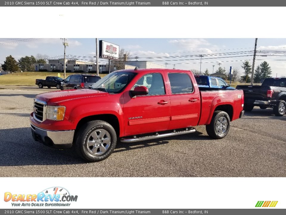 2010 GMC Sierra 1500 SLT Crew Cab 4x4 Fire Red / Dark Titanium/Light Titanium Photo #5