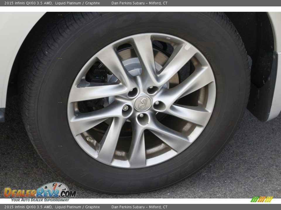 2015 Infiniti QX60 3.5 AWD Liquid Platinum / Graphite Photo #28