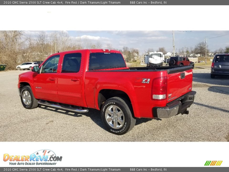 2010 GMC Sierra 1500 SLT Crew Cab 4x4 Fire Red / Dark Titanium/Light Titanium Photo #6