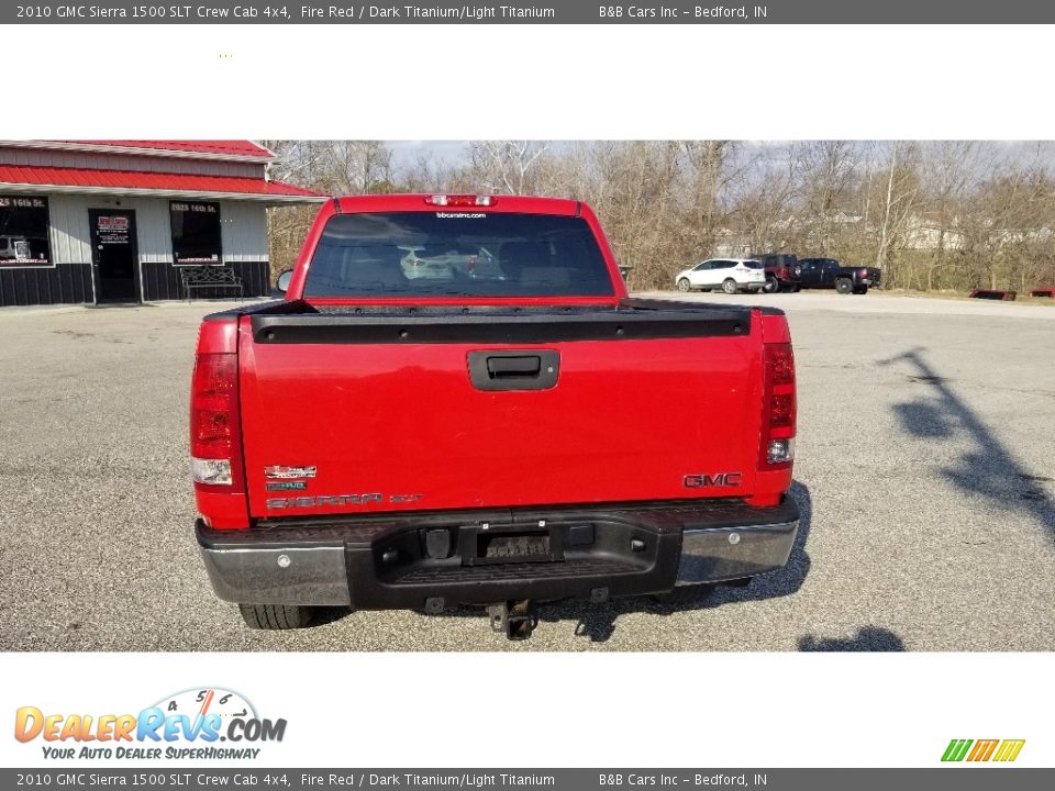 2010 GMC Sierra 1500 SLT Crew Cab 4x4 Fire Red / Dark Titanium/Light Titanium Photo #8