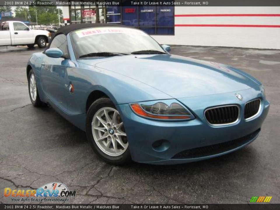 2003 BMW Z4 2.5i Roadster Maldives Blue Metallic / Maldives Blue Photo #5