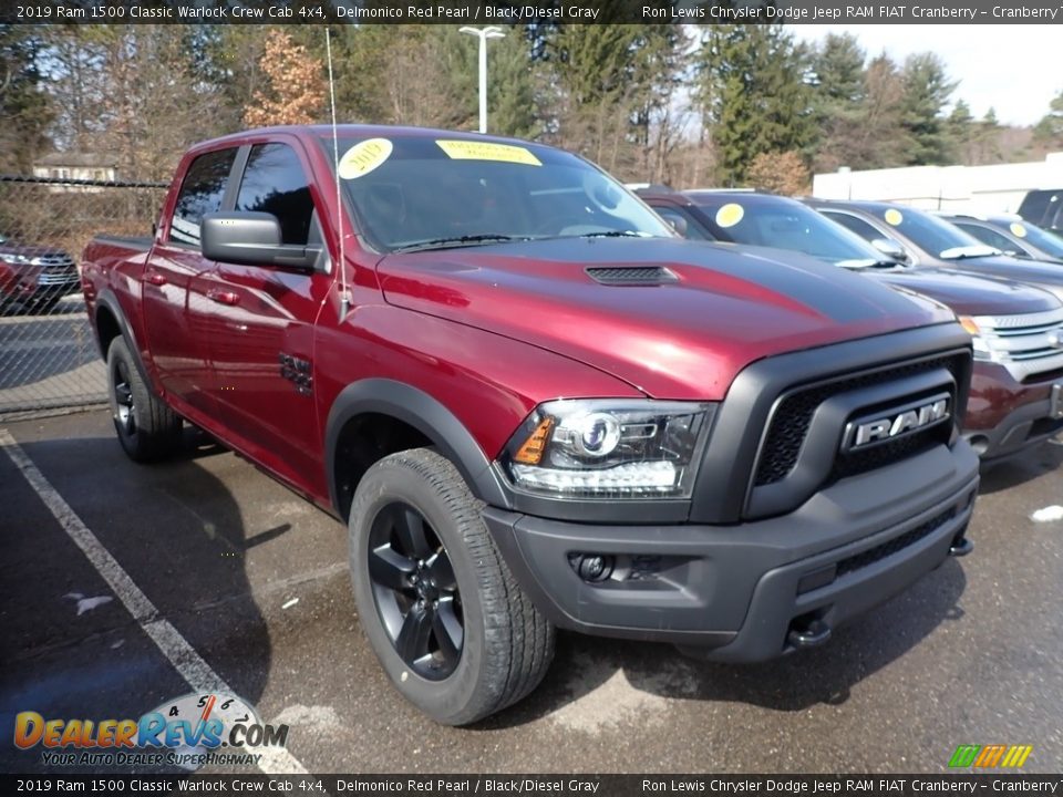 2019 Ram 1500 Classic Warlock Crew Cab 4x4 Delmonico Red Pearl / Black/Diesel Gray Photo #2