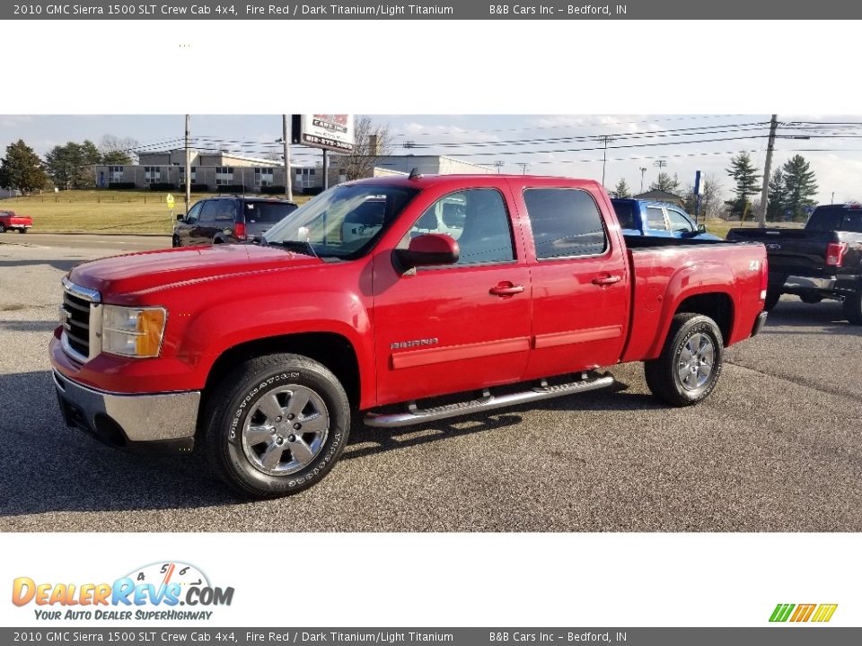 2010 GMC Sierra 1500 SLT Crew Cab 4x4 Fire Red / Dark Titanium/Light Titanium Photo #23