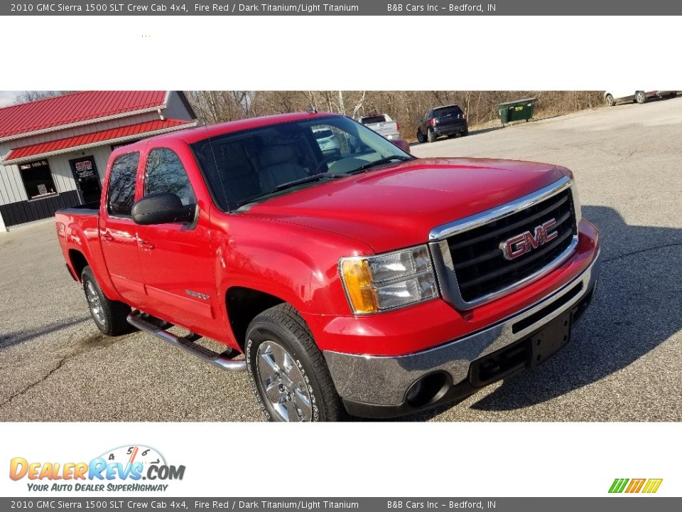 2010 GMC Sierra 1500 SLT Crew Cab 4x4 Fire Red / Dark Titanium/Light Titanium Photo #24