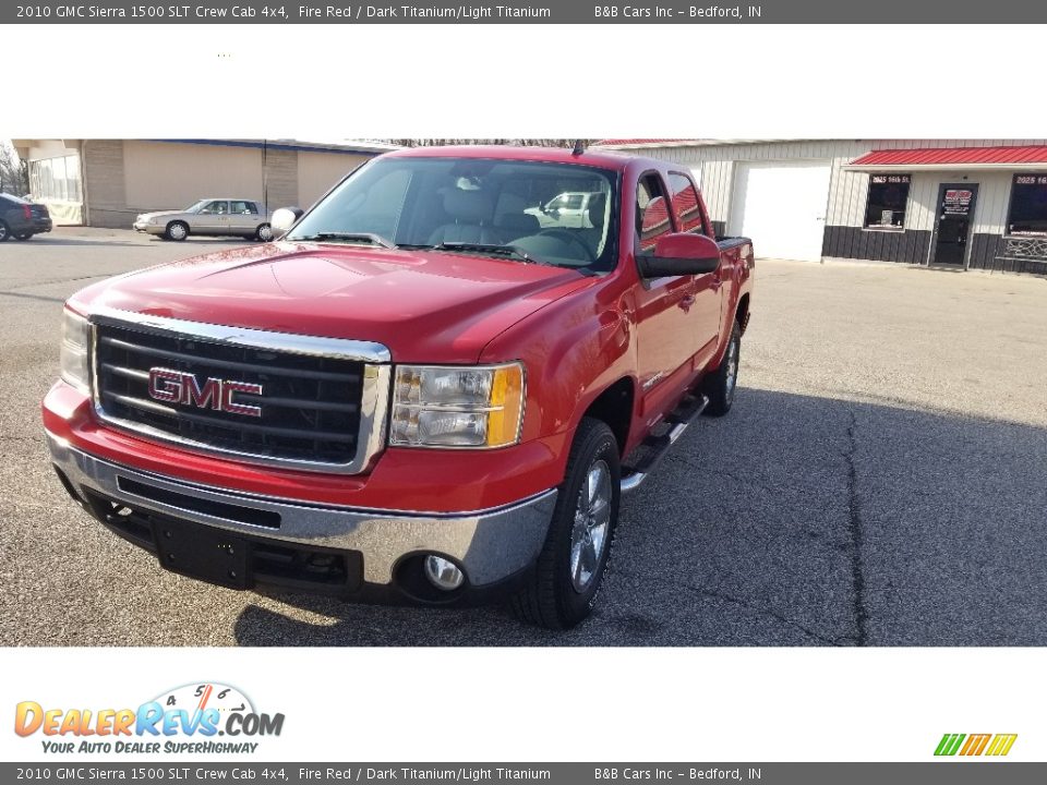 2010 GMC Sierra 1500 SLT Crew Cab 4x4 Fire Red / Dark Titanium/Light Titanium Photo #25