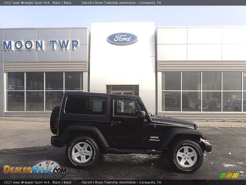 2017 Jeep Wrangler Sport 4x4 Black / Black Photo #1