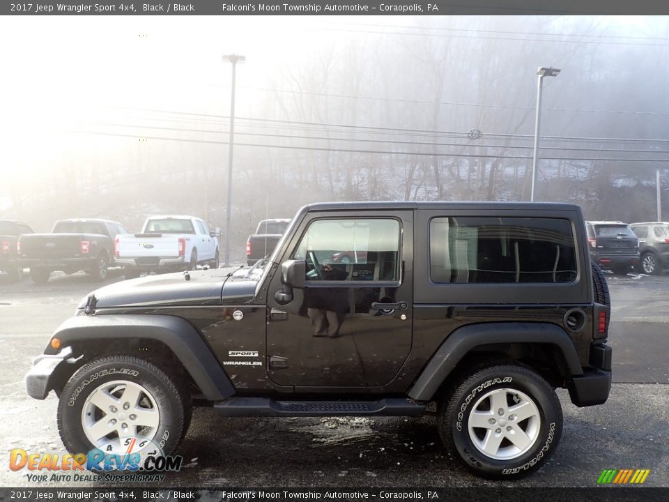 2017 Jeep Wrangler Sport 4x4 Black / Black Photo #5