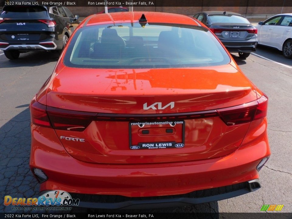 2022 Kia Forte LXS Fire Orange / Black Photo #3