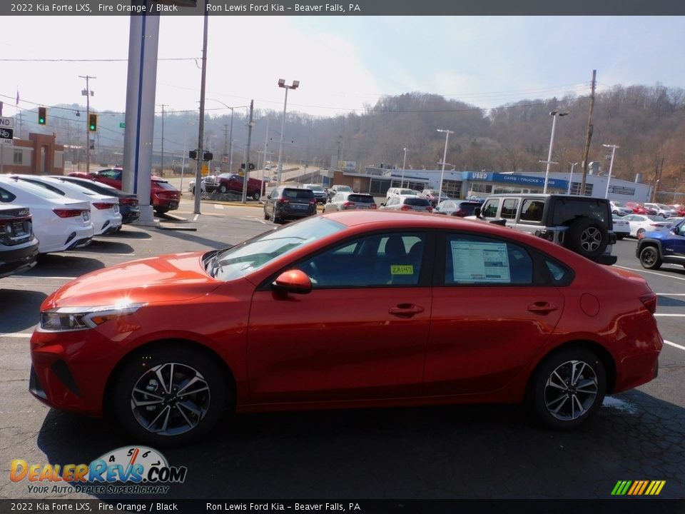 2022 Kia Forte LXS Fire Orange / Black Photo #6