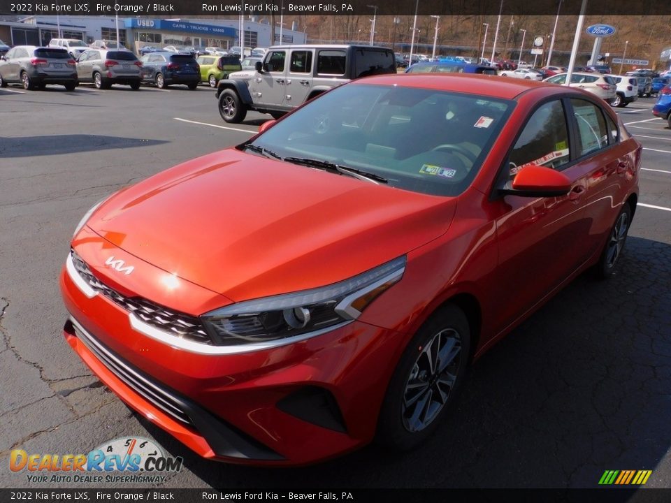 2022 Kia Forte LXS Fire Orange / Black Photo #7