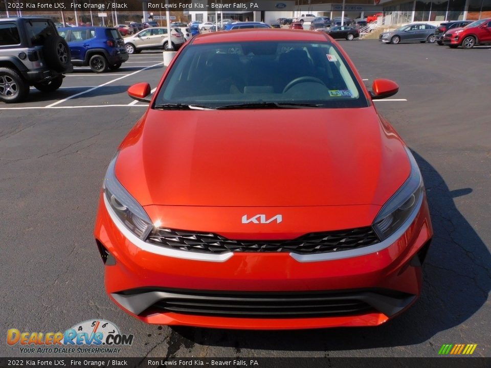 2022 Kia Forte LXS Fire Orange / Black Photo #8