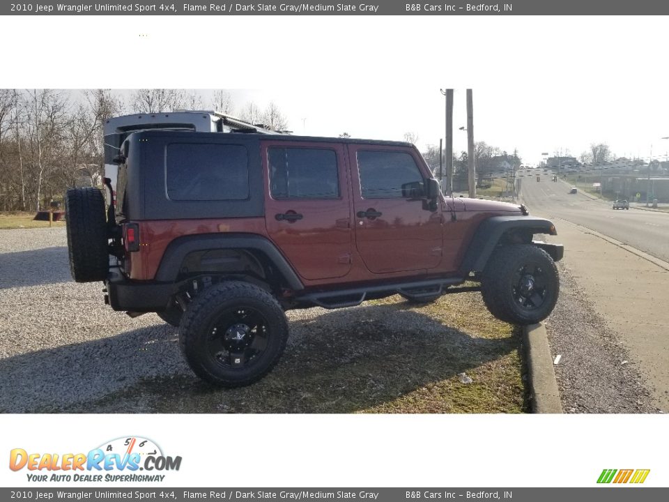 2010 Jeep Wrangler Unlimited Sport 4x4 Flame Red / Dark Slate Gray/Medium Slate Gray Photo #24