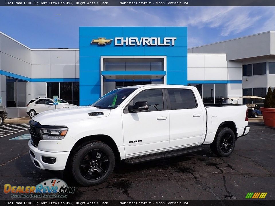 2021 Ram 1500 Big Horn Crew Cab 4x4 Bright White / Black Photo #1