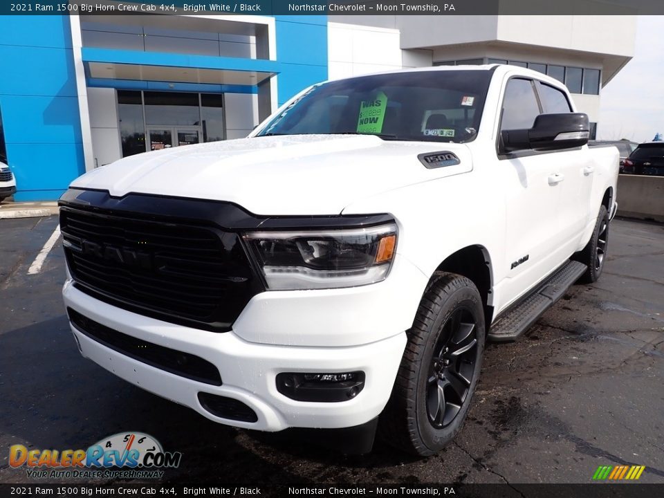 2021 Ram 1500 Big Horn Crew Cab 4x4 Bright White / Black Photo #2