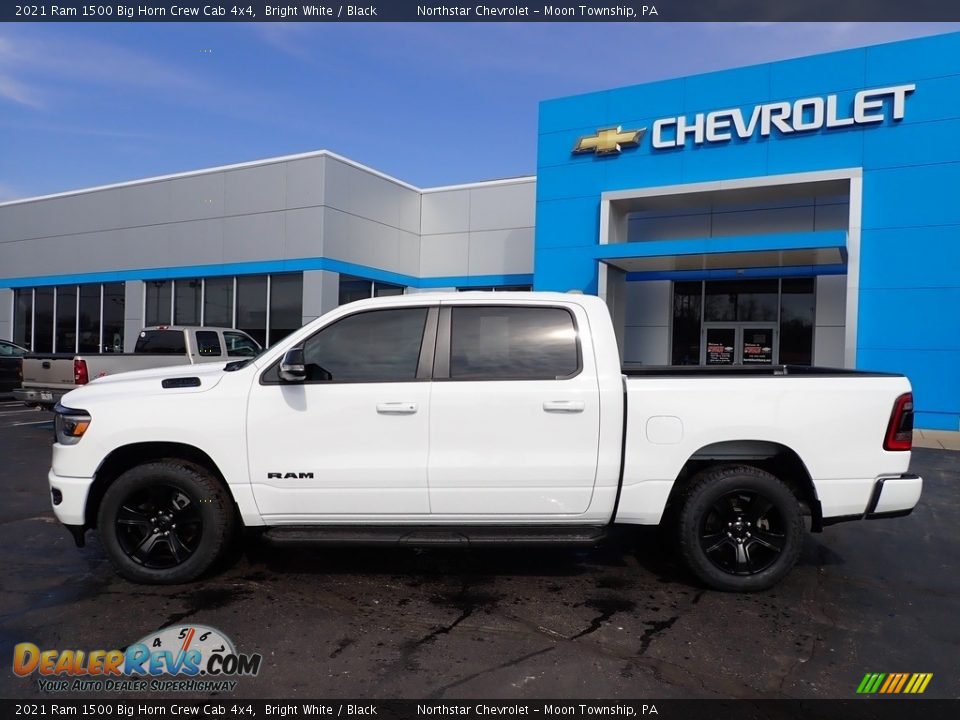 2021 Ram 1500 Big Horn Crew Cab 4x4 Bright White / Black Photo #3