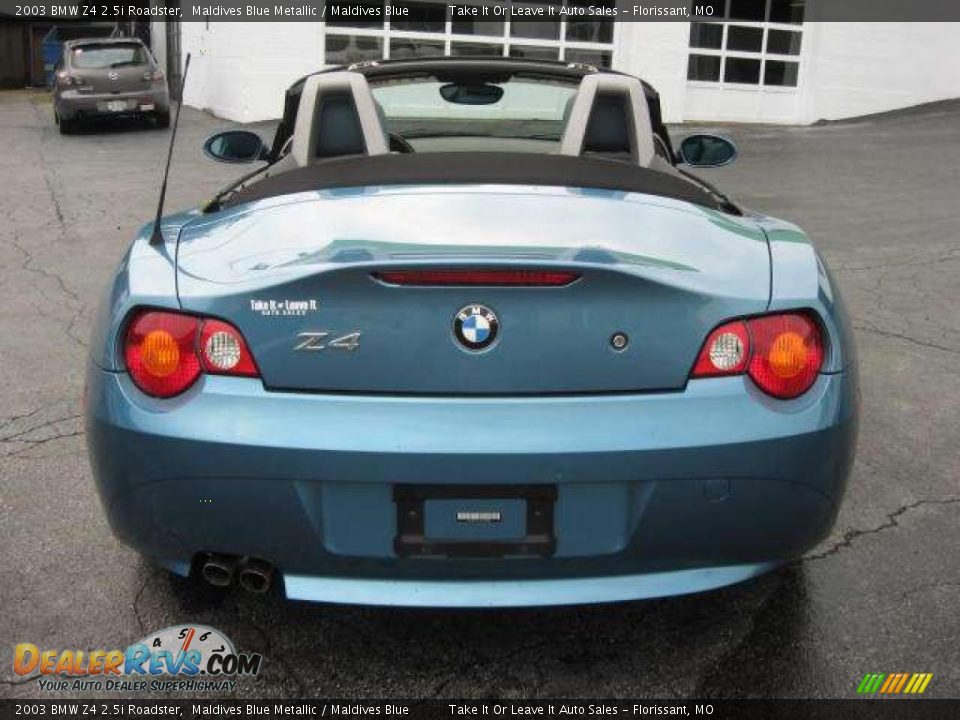 2003 BMW Z4 2.5i Roadster Maldives Blue Metallic / Maldives Blue Photo #7