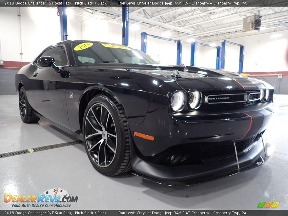 2018 Dodge Challenger R/T Scat Pack Pitch Black / Black Photo #4