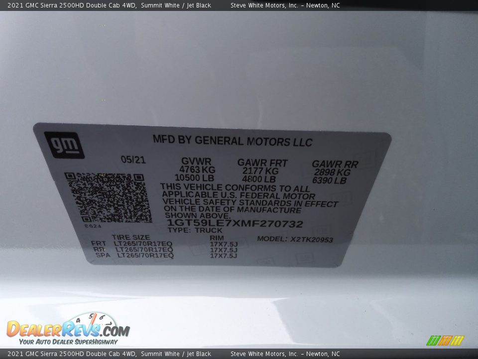 2021 GMC Sierra 2500HD Double Cab 4WD Summit White / Jet Black Photo #24