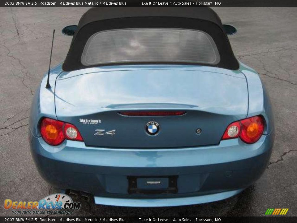 2003 BMW Z4 2.5i Roadster Maldives Blue Metallic / Maldives Blue Photo #8