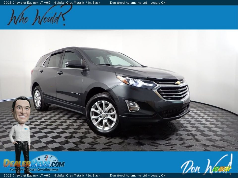 2018 Chevrolet Equinox LT AWD Nightfall Gray Metallic / Jet Black Photo #1