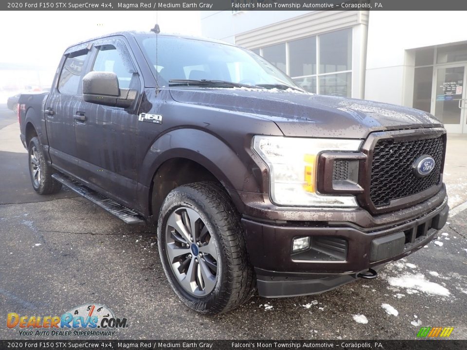 2020 Ford F150 STX SuperCrew 4x4 Magma Red / Medium Earth Gray Photo #8