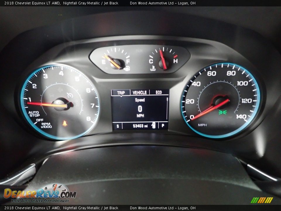 2018 Chevrolet Equinox LT AWD Nightfall Gray Metallic / Jet Black Photo #20