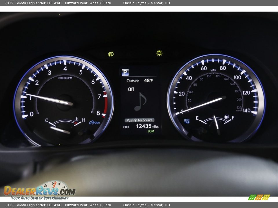 2019 Toyota Highlander XLE AWD Blizzard Pearl White / Black Photo #8