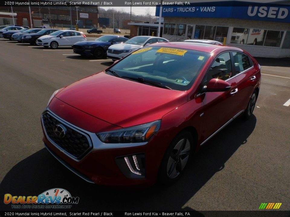 2020 Hyundai Ioniq Hybrid Limited Scarlet Red Pearl / Black Photo #7