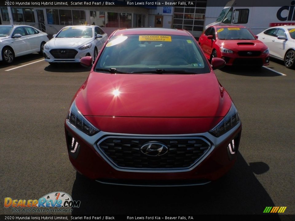 2020 Hyundai Ioniq Hybrid Limited Scarlet Red Pearl / Black Photo #8