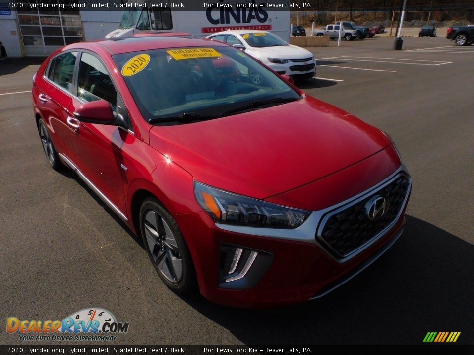 2020 Hyundai Ioniq Hybrid Limited Scarlet Red Pearl / Black Photo #9