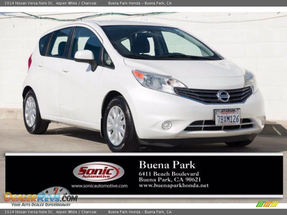 2014 Nissan Versa Note SV Aspen White / Charcoal Photo #1