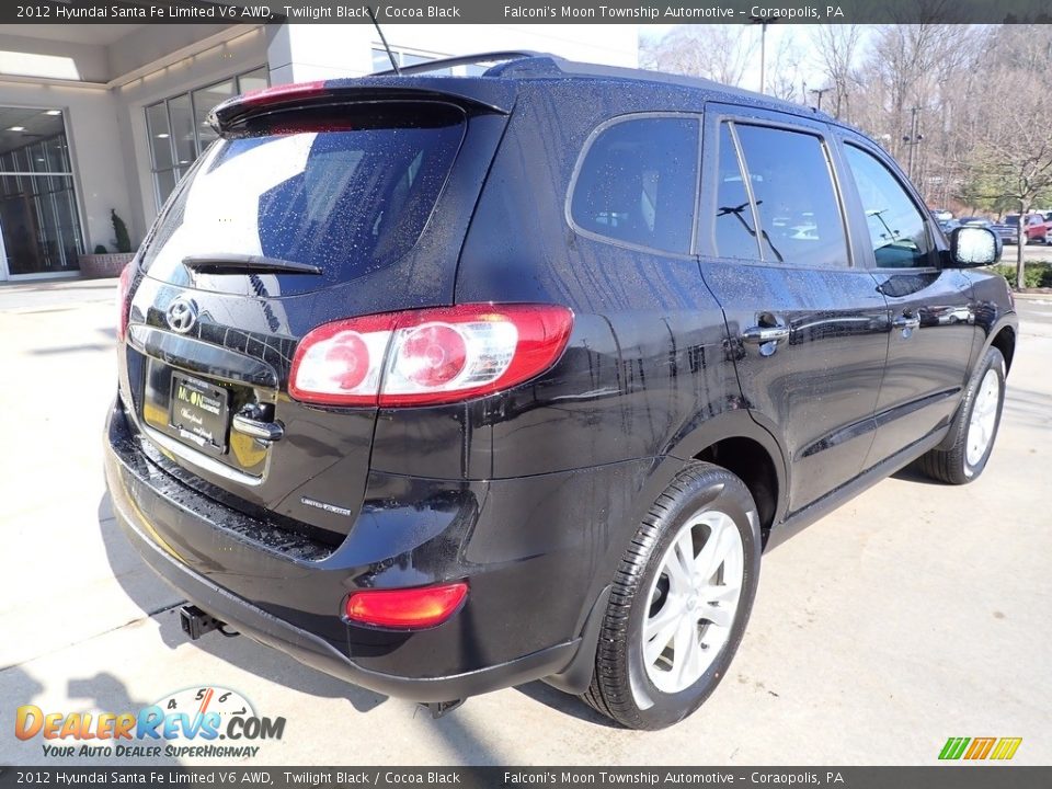 2012 Hyundai Santa Fe Limited V6 AWD Twilight Black / Cocoa Black Photo #2