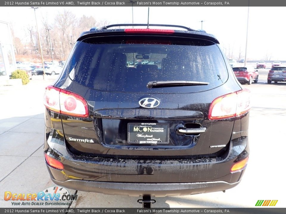 2012 Hyundai Santa Fe Limited V6 AWD Twilight Black / Cocoa Black Photo #3