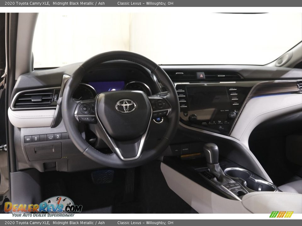 2020 Toyota Camry XLE Midnight Black Metallic / Ash Photo #6