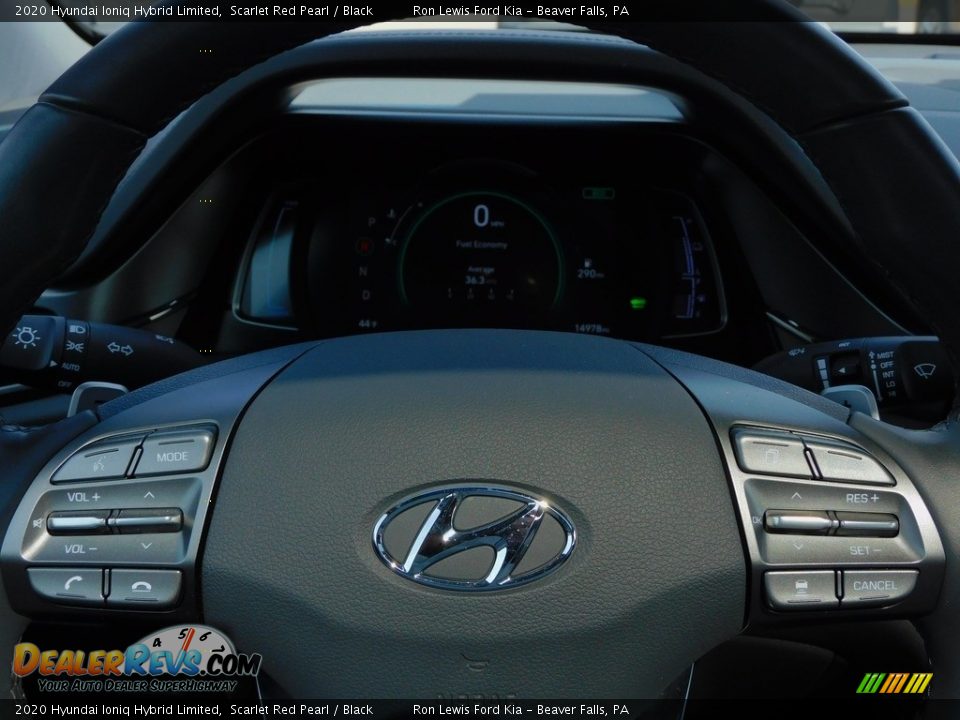2020 Hyundai Ioniq Hybrid Limited Scarlet Red Pearl / Black Photo #21