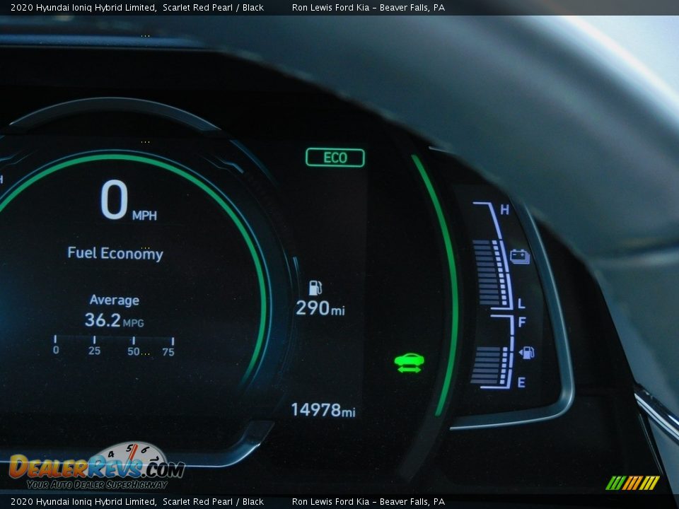 2020 Hyundai Ioniq Hybrid Limited Scarlet Red Pearl / Black Photo #22