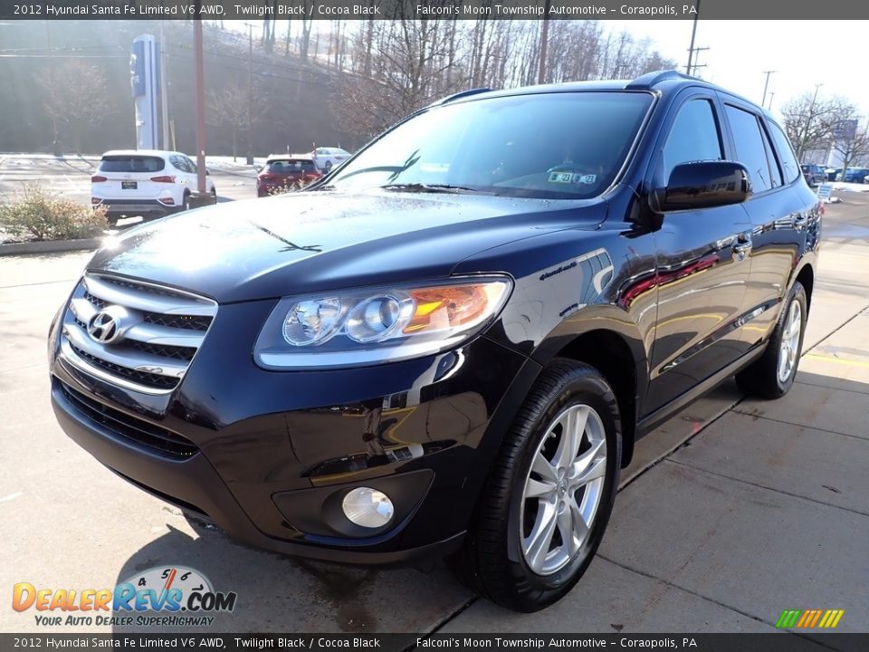 2012 Hyundai Santa Fe Limited V6 AWD Twilight Black / Cocoa Black Photo #7